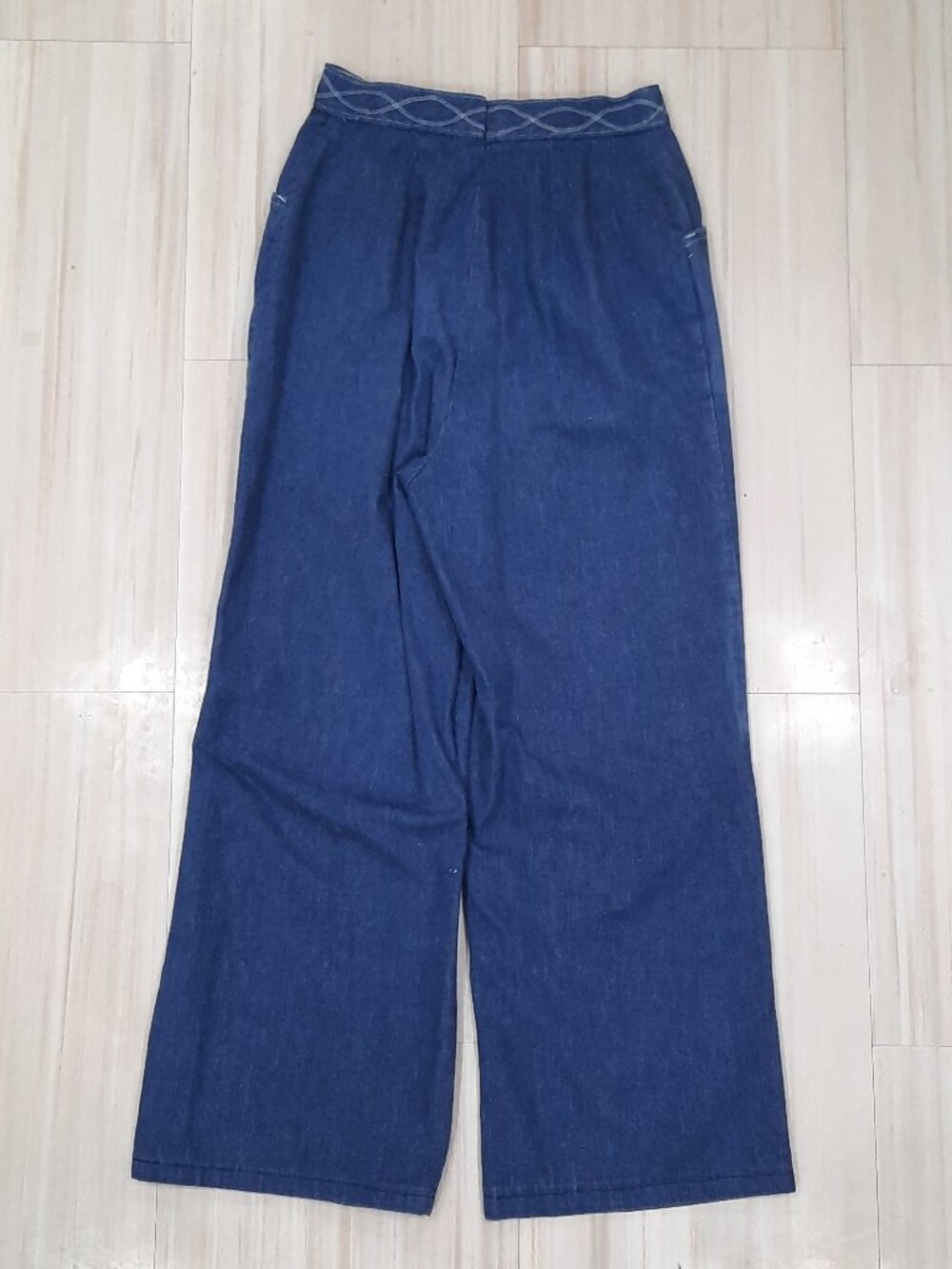 Vtg 60s handmade wide leg jeans - Picture 3 of 10